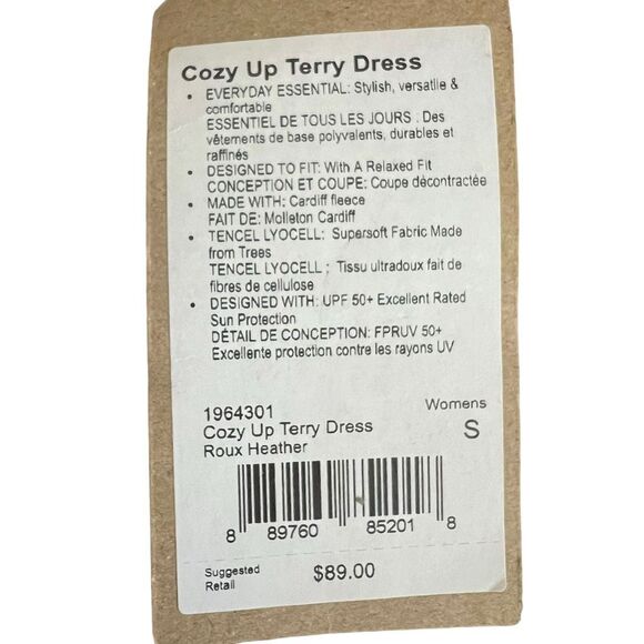 NWT prAna Cozy Up Terry Dress Roux Heather S - Picture 5 of 5